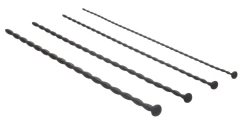 Набор из 4 чёрных стимуляторов уретры Spiral Screw Plug Set