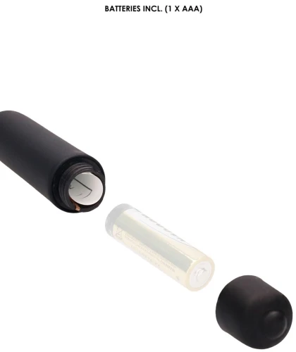 Чёрный стимулятор уретры с вибрацией Silicone Vibrating Bullet Plug With Beaded Tip