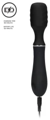 Чёрный универсальный вибратор с электростимуляцией Electro Vibrating Wand