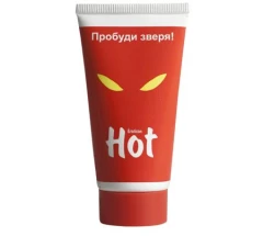Возбуждающая гель-смазка HOT с женьшенем - 50 мл.