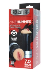 Двусторонний мастурбатор REALSTUFF 2 IN 1 HUMMER MOUTH & VAGINA - ротик и вагина