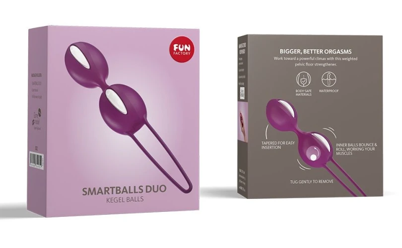 Фиолетовые вагинальные шарики Smartballs Duo